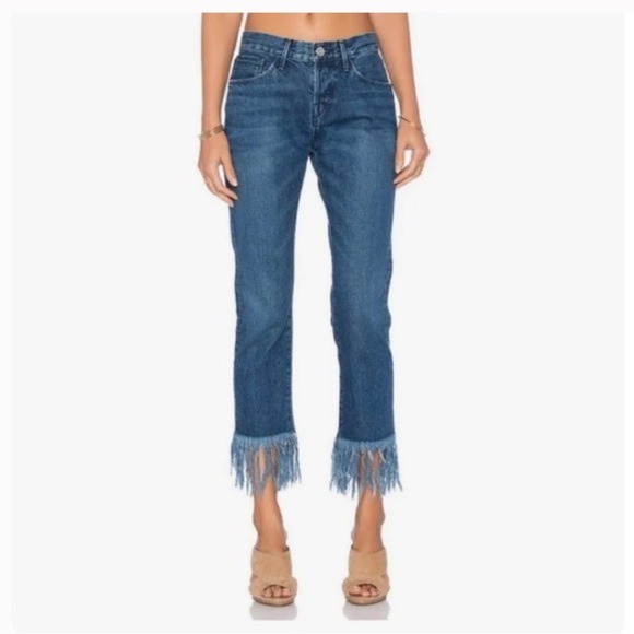 3x1 3x1 Fringe Straight Crop In Lima Jeans Dark Wash Size 26” - Picture 11 of 13